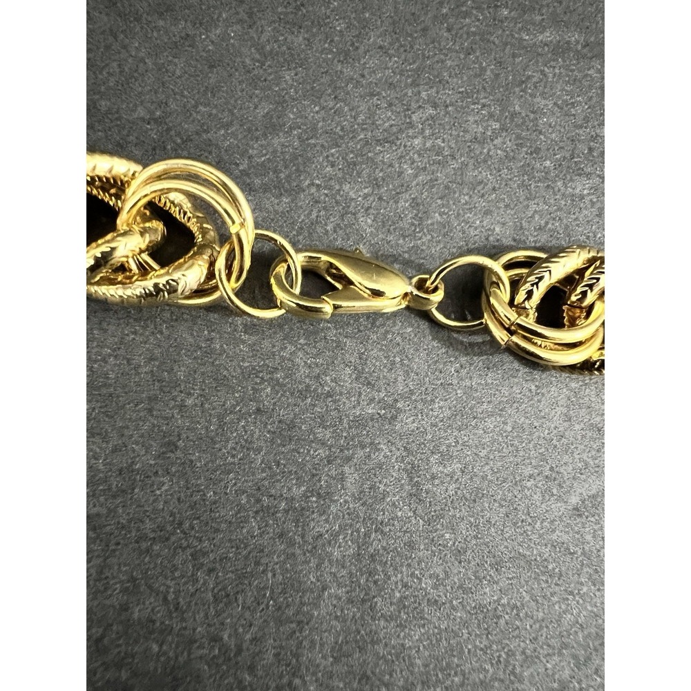 Women Chunky Gold Tone Chain Belt Curb Link 36" M/L Hip or Waist Belt Y2K Chic - Picture 4 of 6